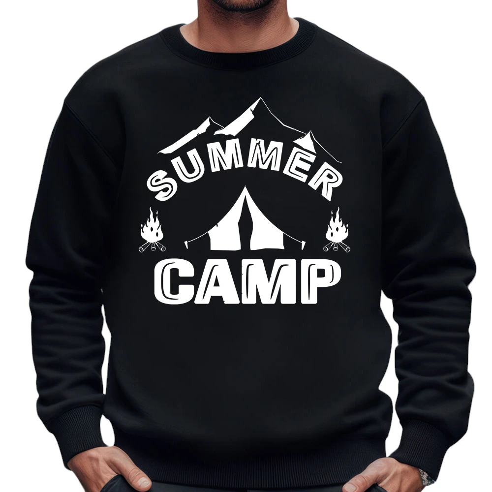 Camping Summer Sweatshirt – Black Camping Summer Sweatshirt – Black