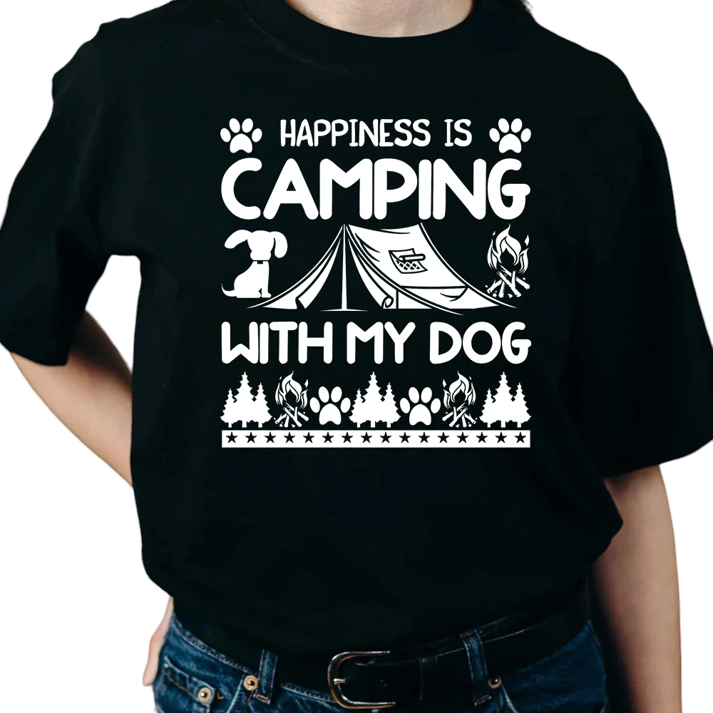 Happiness Is Camping With My Dog - Black Happiness Is Camping With My Dog - Black