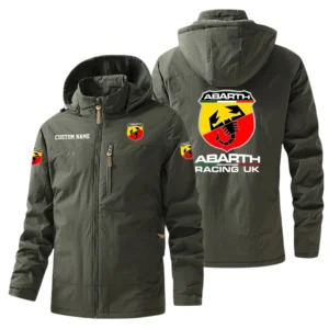 Abarth Racing Windbreaker Jacket Hooded, Warm Lining Waterproof Outdoor Running Jacket For Men, Custom Name HIHI240225Y17WO88ABA