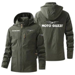Moto Guzzi Windbreaker Jacket Hooded, Warm Lining Waterproof Outdoor Running Jacket For Men, Custom Name HIHI270225Y17WO88MOG