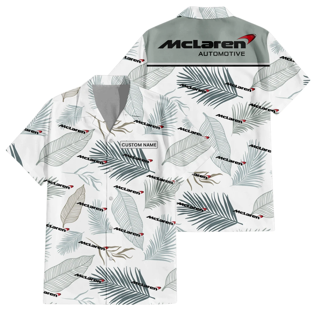 McLaren Exclusive Logo Button Up Hawaiian Shirt Tropical Leaves Seamless Pattern All-over Print, Custom Name HIHI180225Y7HWLS1MCL McLaren Exclusive Logo Button Up Hawaiian Shirt Tropical Leaves Seamless Pattern All-over Print, Custom Name HIHI180225Y7HWLS1MCL