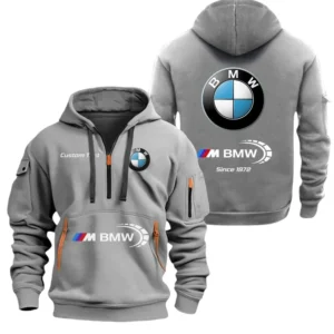 BMW M Motorsport Half Zip Hoodie, Sports Hooded Multi-Pockets, Custom Name TN250325Y25QZ2HCT5BMM
