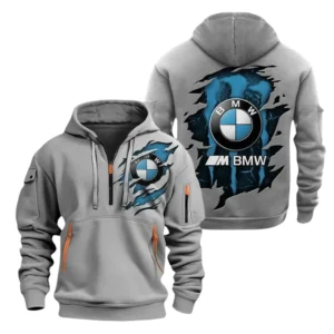 BMW M Motorsport Half Zip Hoodie, Sports Hooded Multi-Pockets TN0030325Y25QZ2HCT1BMM