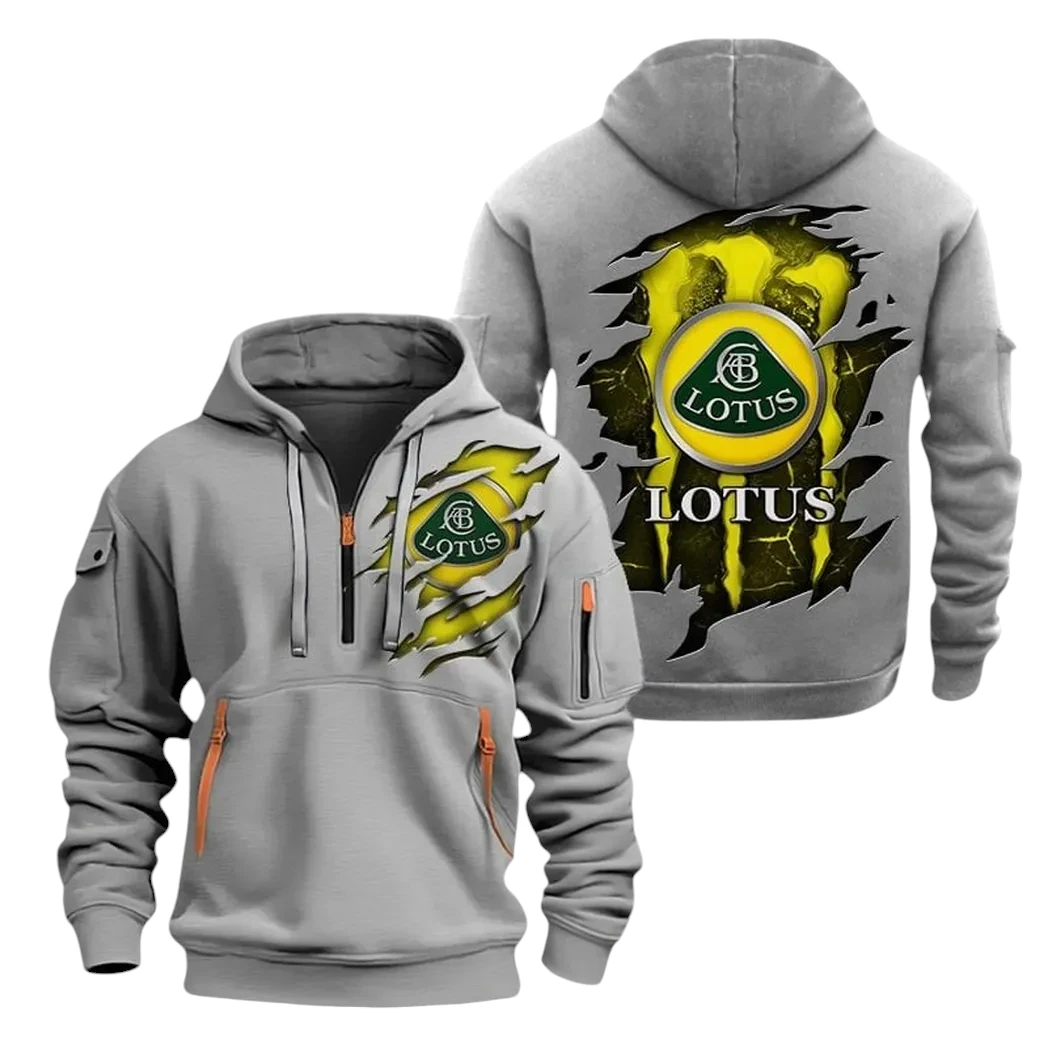 Lotus Cars Half Zip Hoodie, Sports Hooded Multi-Pockets TN070325Y25QZ2HCT2LOT Lotus Cars Half Zip Hoodie, Sports Hooded Multi-Pockets TN070325Y25QZ2HCT2LOT