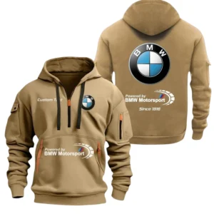 BMW M Motorsport Half Zip Hoodie, Sports Hooded Multi-Pockets, Custom Name TN260325Y25QZ2HRCT1BMM