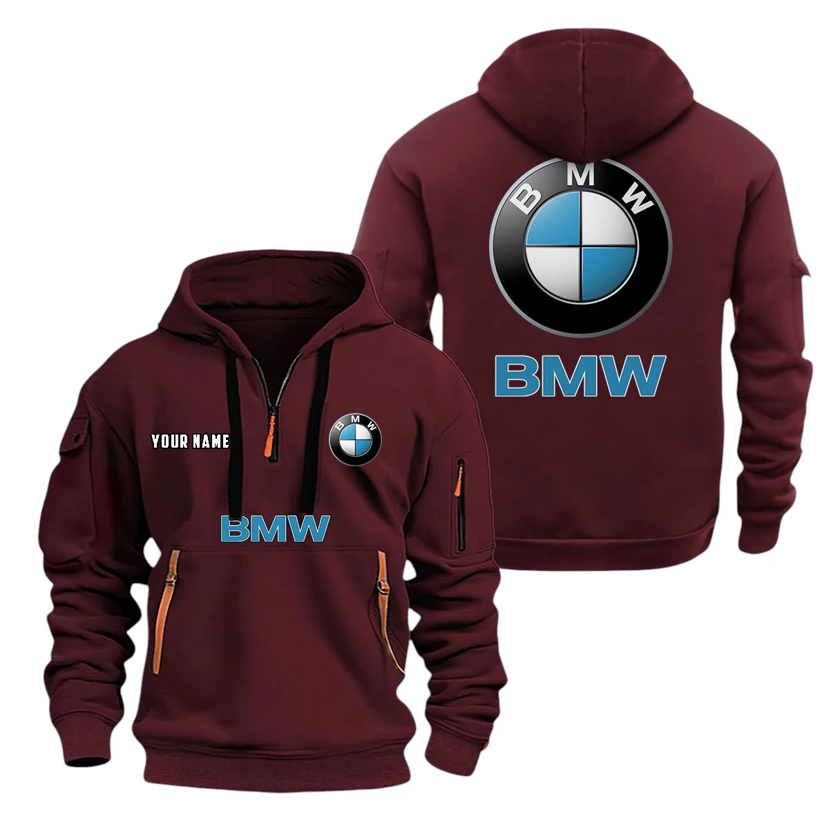 BMW Car Half Zip Hoodie, Sport Hooded Multi-Pocket, Custom Name TN080325Y25QZ2HCT7BMW BMW Car Half Zip Hoodie, Sport Hooded Multi-Pocket, Custom Name TN080325Y25QZ2HCT7BMW