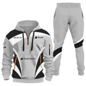 Audi Sport Half Zip Hoodie x Long Pants Set All-over Print, Custom Name HIDI120325Y26QZ3HAUS
