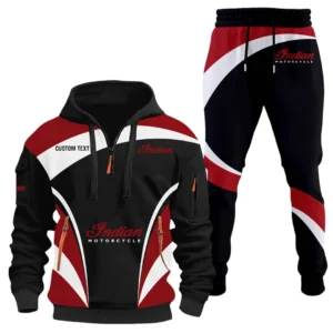 Indian Motorcycle Half Zip Hoodie x Long Pants Set All-over Print, Custom Name HIDI150325Y26QZ3HINM