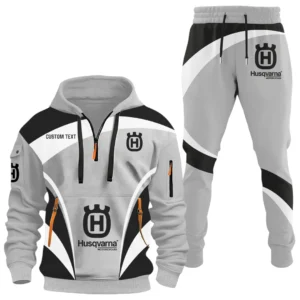 Husqvarna Motorcycles Half Zip Hoodie x Long Pants Set All-over Print, Custom Name HIDI150325Y26QZ3HHUM
