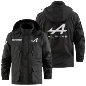 Alpine Exclusive Logo Windbreaker Jacket Hooded Detachable, Outdoor Jacket Multi Pocket, Custom Name HIDI170325Y26WMPALP