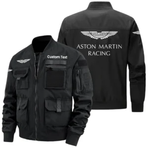 Aston Martin Racing Exclusive Logo Jacket x Baseball Collar Style Multiple Pockets Men’s Hiking Outdoor Jacket Custom Name HIHI170325Y40JCXAMR