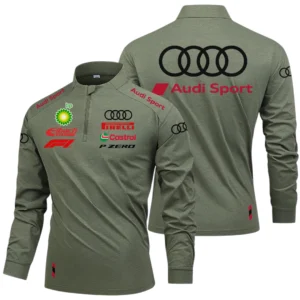 Audi Sport Racing Limited 2025 Long Sleeve Shirt, Stand Collar Quarter Zip-up HIDI240325Y49LMT05AUS