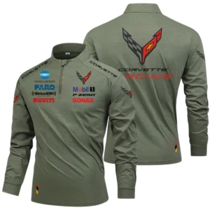 Corvette Racing Limited 2025 Long Sleeve Shirt, Stand Collar Quarter Zip-up HIDI250325Y49LMT05COV