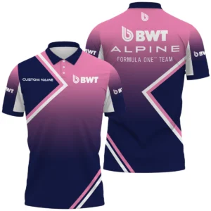 Alpine F1 Team Racing Polo Shirt All Over Print Gift For Sports Fans, Custom Name HIHI010425Y3PLAF1