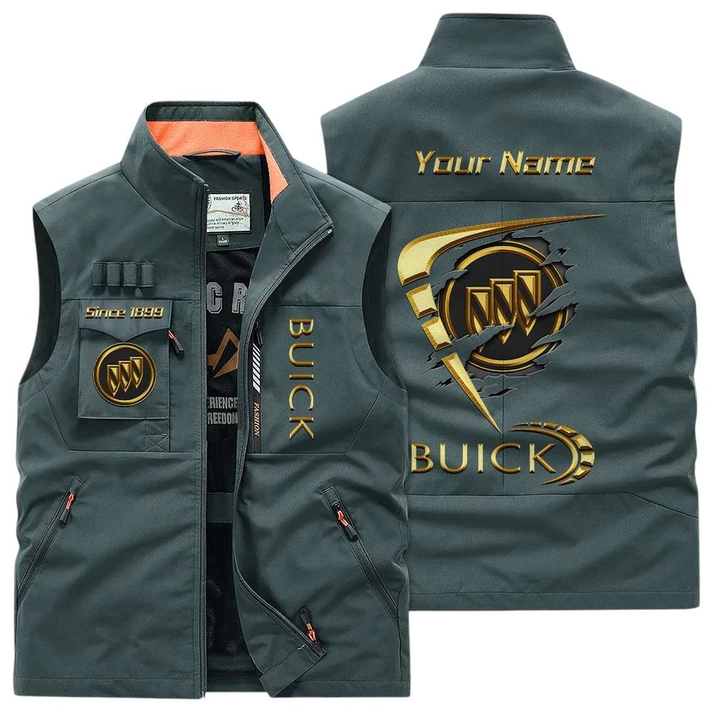 Buick Multi Pocket Vest Sleeveless Men Outdoor Vest Lightweight Custom Name For Fans TN220425Y39MPVCT1BUI Buick Multi Pocket Vest Sleeveless Men Outdoor Vest Lightweight Custom Name For Fans TN220425Y39MPVCT1BUI