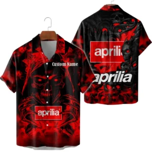 Aprilia Limited 2025 Button Up Hawaiian Shirt All-over Print Trending This Summer, Custom Name HG050425Y7HWCT1APR