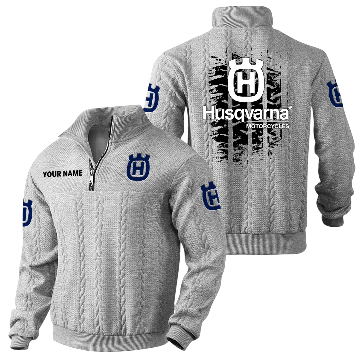 Husqvarna Motorcycles Quarter Zip Sweatshirt Stand Collar Gift For Fan Custom Name Husqvarna Motorcycles Quarter Zip Sweatshirt Stand Collar Gift For Fan Custom Name