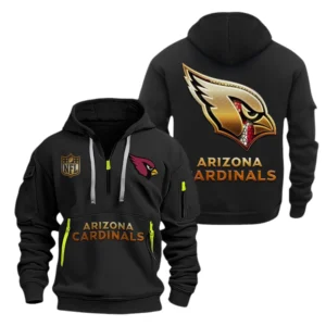 Arizona Cardinals Half-Zip Hoodie Multi-Pocket Custom Name