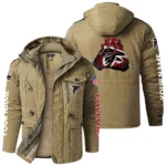 Atlanta Falcons Windproof Fleece Jacket Hooded Custom Name