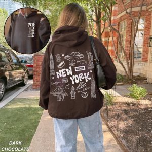New York Hoodie, NYC Hoodie, New York City Sweatshirt, Travel Shirt, Vacation Shirt for Women, Womens Sweatshirt, Aesthetic Oversized Hoodie