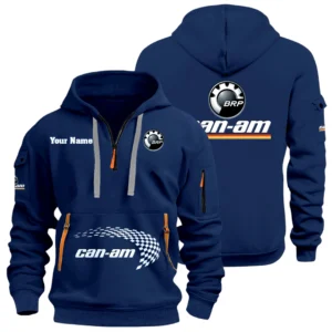 Can Am BRP Half Zip Hoodie Sports Hooded Multi-Pockets Custom Name