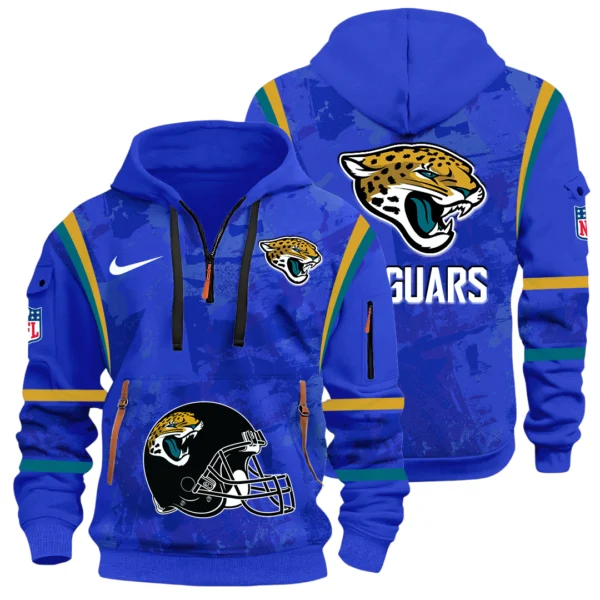 Jacksonville Jaguars Half Zip Hoodie All Over Prints Custom Text