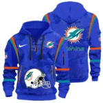 Miami Dolphins Half Zip Hoodie All Over Prints Custom Text