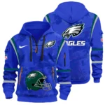 Philadelphia Eagles Half Zip Hoodie All Over Prints Custom Text