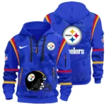 Pittsburgh Steelers Half Zip Hoodie All Over Prints Custom Text