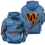 Washington Commanders Quarter Zip Hoodie Multi-Pockets Personalize Name