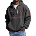 Arizona Diamondbacks Quarter-Zip Waffle Knit Hoodie