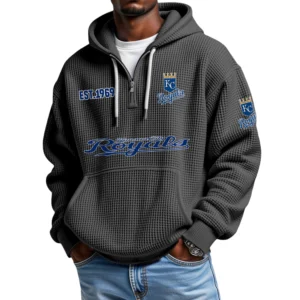 Kansas City Royals Quarter-Zip Waffle Knit Hoodie