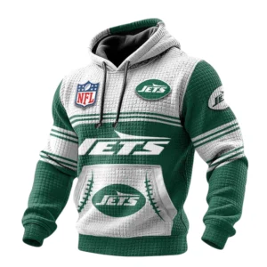 New York Jets 3D Waffle Pullover Hoodie