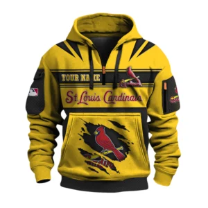 St. Louis Cardinals 3D Half Zip Hoodie Custom Your Name