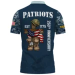 New England Patriots x US Navy 250th Anniversary 3D Polo Shirt Custom Your Name