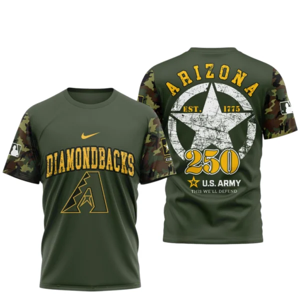 Arizona Diamondbacks T shirt x U.S. Army 250th Birthday