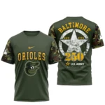 Baltimore Orioles T shirt x U.S. Army 250th Birthday