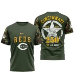 Cincinnati Reds T shirt x U.S. Army 250th Birthday