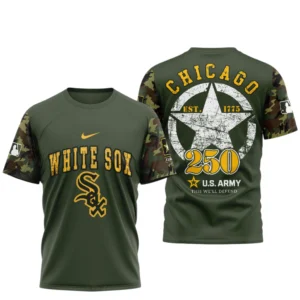 Chicago White Sox x U.S. Army 250th Birthday 3D T-Shirt Limited