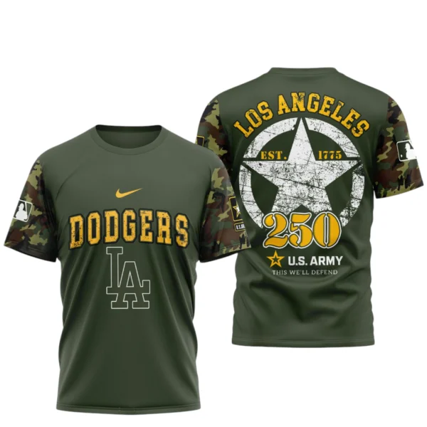 Los Angeles Dodgers T shirt x U.S. Army 250th Birthday