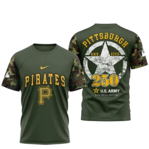 Pittsburgh Pirates T shirt x U.S. Army 250th Birthday