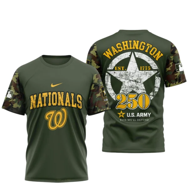 Washington Nationals T shirt x U.S. Army 250th Birthday