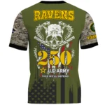 Baltimore Ravens T-Shirt x U.S. Army 250th Celebration Night Game Limited Personalize Name