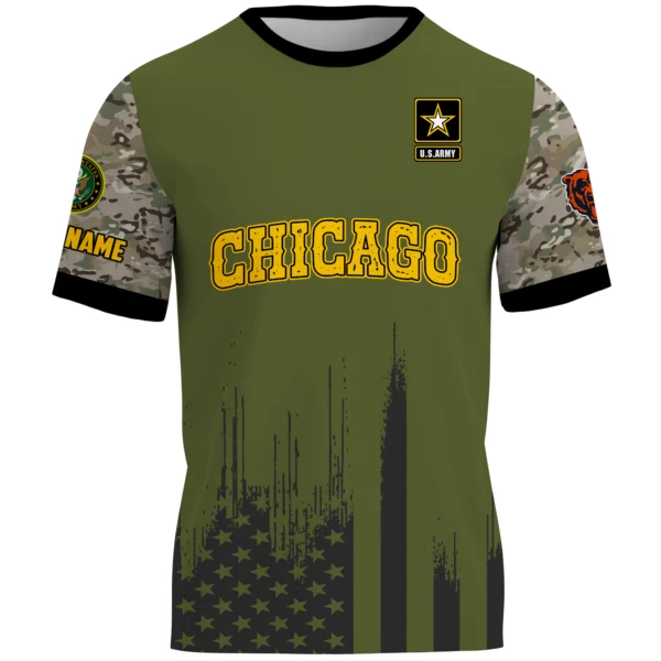 Chicago Bears T-Shirt x U.S. Army 250th Celebration Night Game Limited Personalize Name