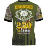 Denver Broncos T-Shirt x U.S. Army 250th Celebration Night Game Limited Personalize Name
