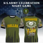 Dallas Cowboys T-Shirt x U.S. Army 250th Celebration Night Game Limited Personalize Name