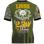 Detroit Lions T-Shirt x U.S. Army 250th Celebration Night Game Limited Personalize Name