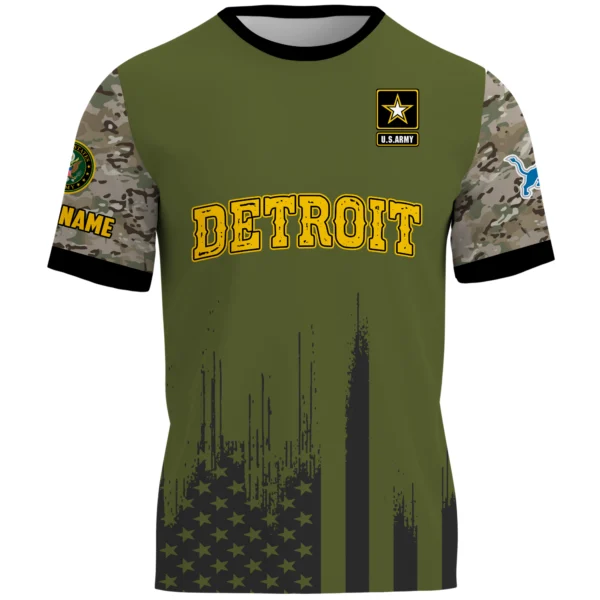 Detroit Lions T-Shirt x U.S. Army 250th Celebration Night Game Limited Personalize Name
