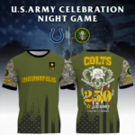 Indianapolis Colts T-Shirt x U.S. Army 250th Celebration Night Game Limited Personalize Name