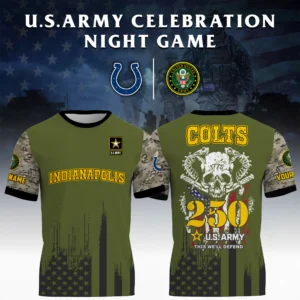 Indianapolis Colts T-Shirt x U.S. Army 250th Celebration Night Game Limited Personalize Name